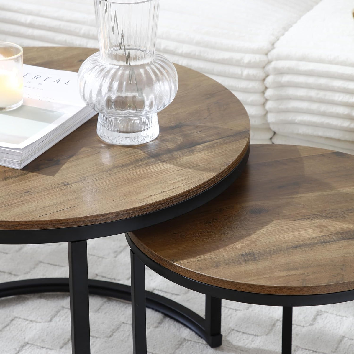 3-Piece Industrial Coffee Table Set