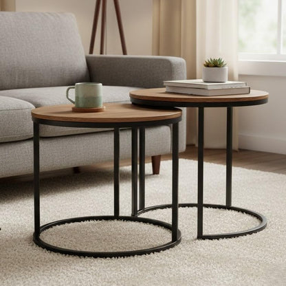 3-Piece Industrial Coffee Table Set