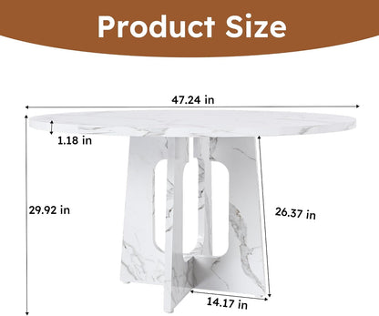 Farmhouse Marble Dining Table