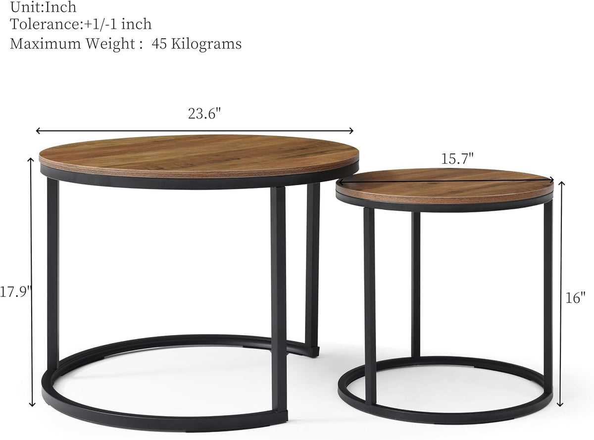 3-Piece Industrial Coffee Table Set
