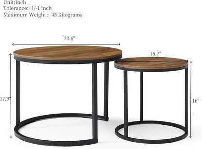 3-Piece Industrial Coffee Table Set