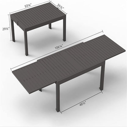 Extendable Adjustable Outdoor Dining Table