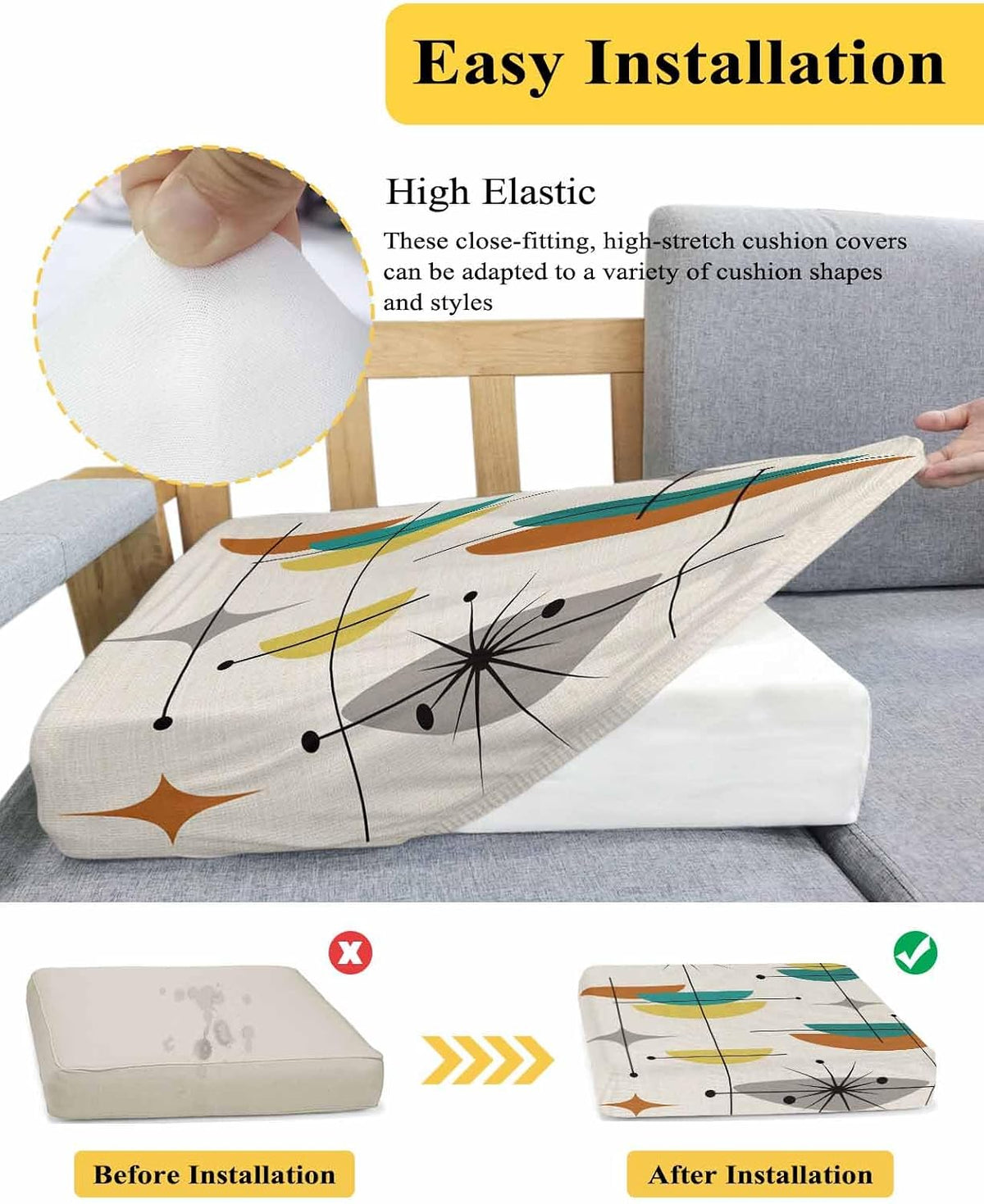 Geometric Sofa Slipcover Furniture Protector