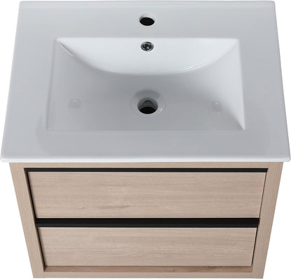 24-Inch Wall-Mounted Bathroom Vanity