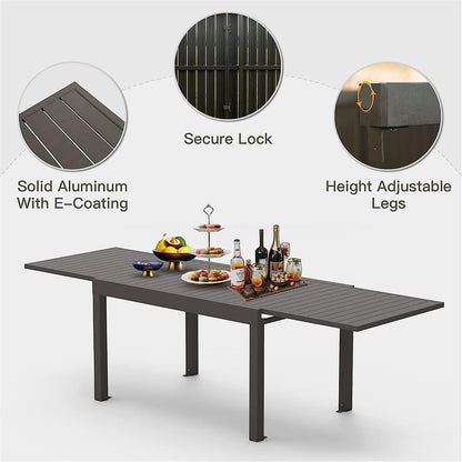 Extendable Adjustable Outdoor Dining Table