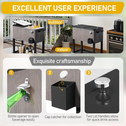 Rolling Outdoor Beverage Trolley