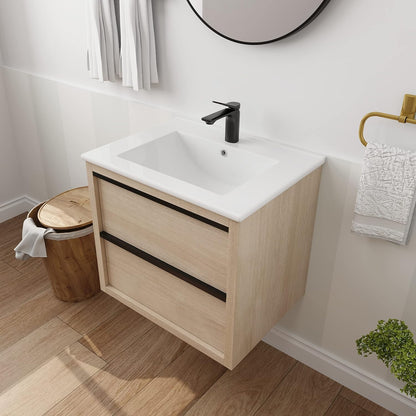 24-Inch Wall-Mounted Bathroom Vanity
