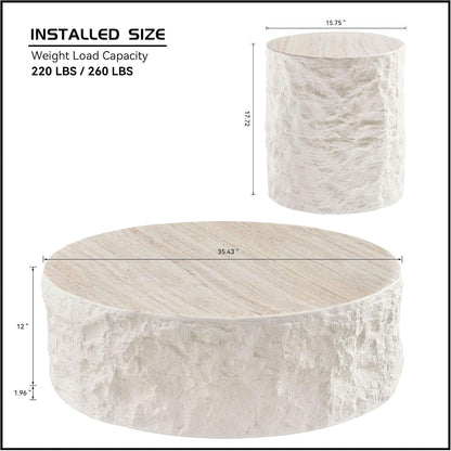 Modern Round Nesting Coffee Tables