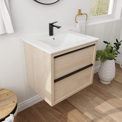 24-Inch Wall-Mounted Bathroom Vanity