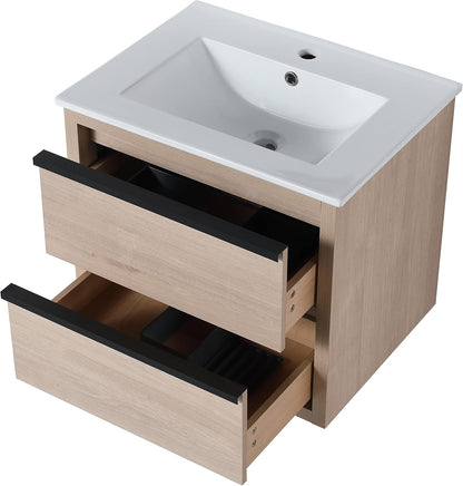 24-Inch Wall-Mounted Bathroom Vanity