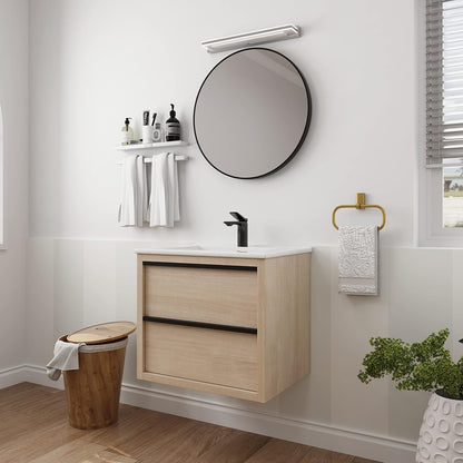 24-Inch Wall-Mounted Bathroom Vanity