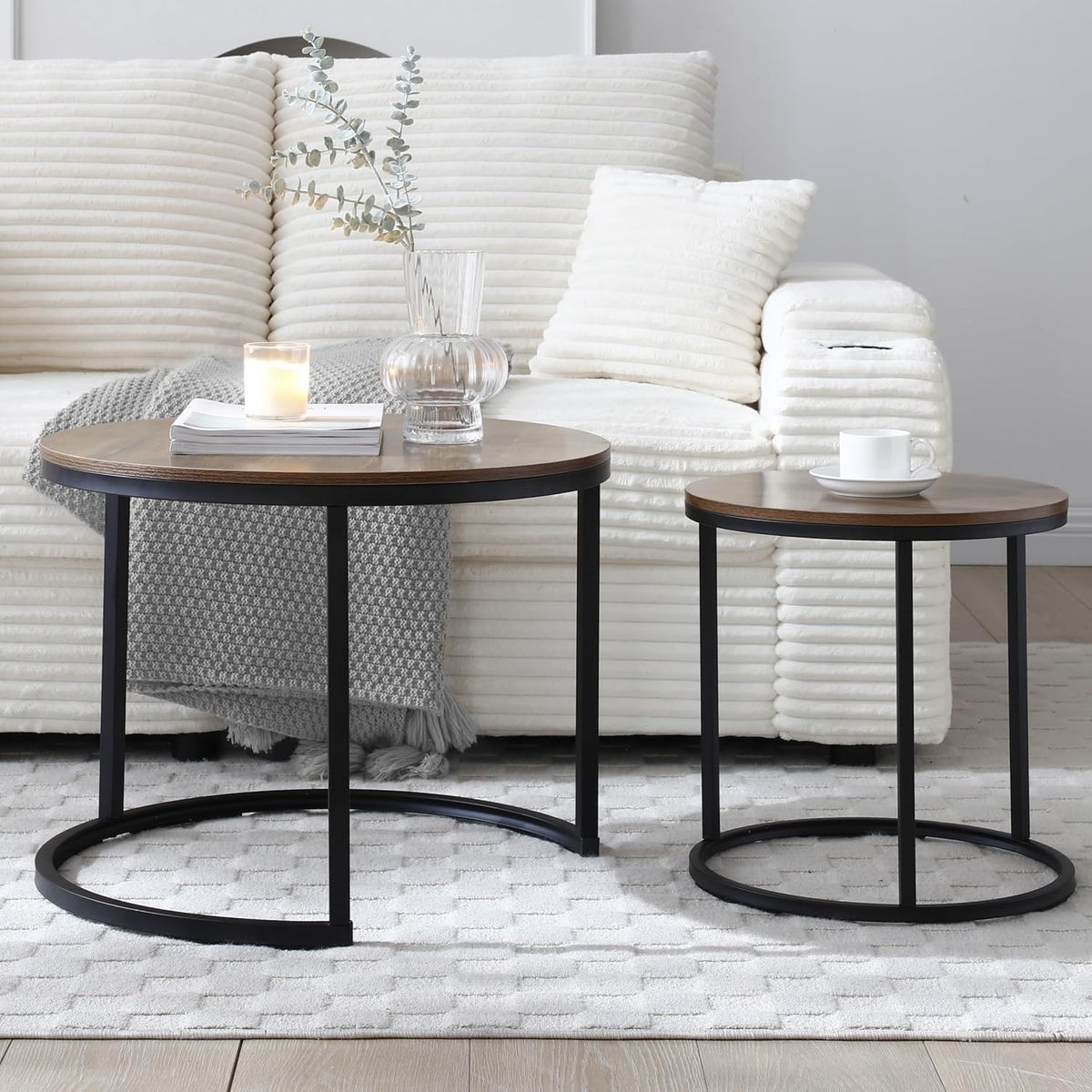 3-Piece Industrial Coffee Table Set