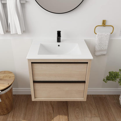 24-Inch Wall-Mounted Bathroom Vanity