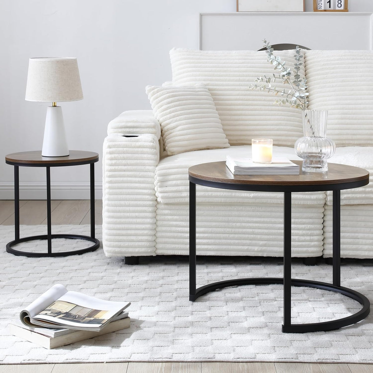 3-Piece Industrial Coffee Table Set