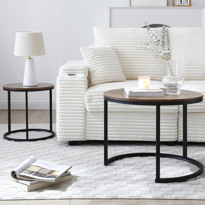 3-Piece Industrial Coffee Table Set
