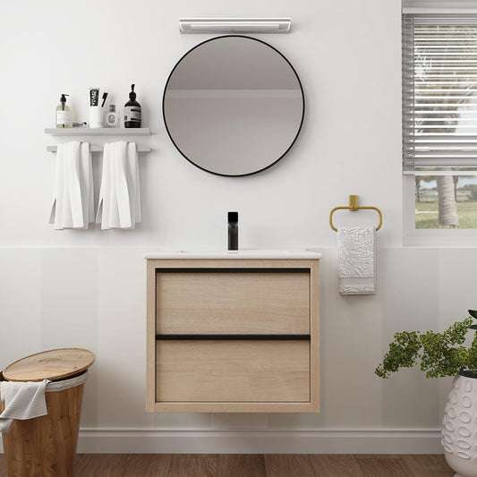 24-Inch Wall-Mounted Bathroom Vanity