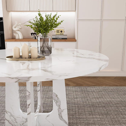 Farmhouse Marble Dining Table