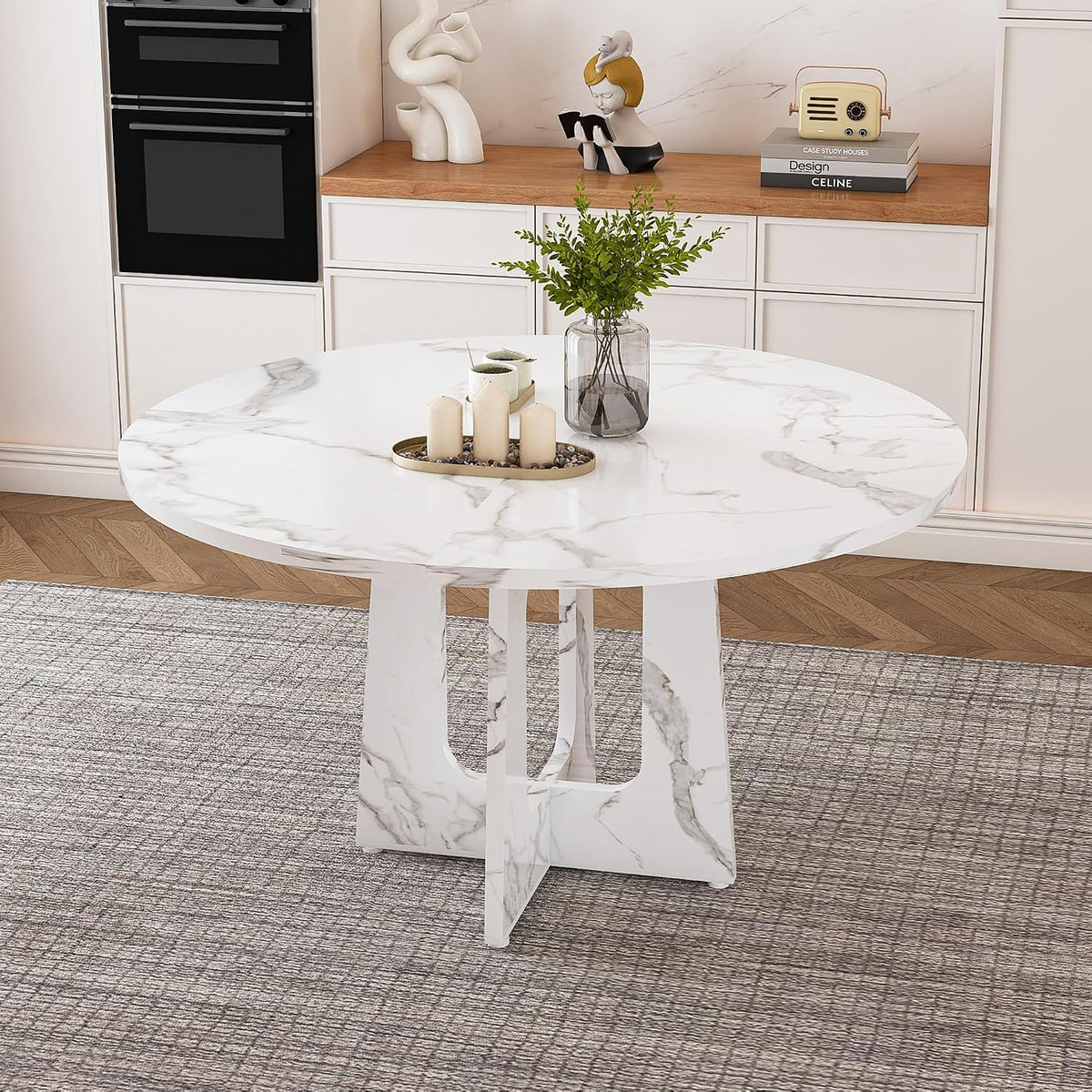 Farmhouse Marble Dining Table