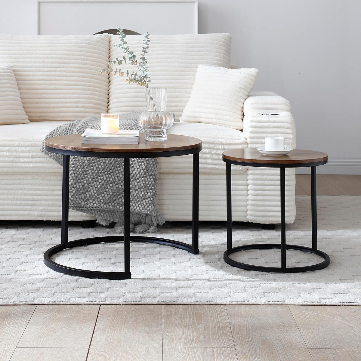 3-Piece Industrial Coffee Table Set