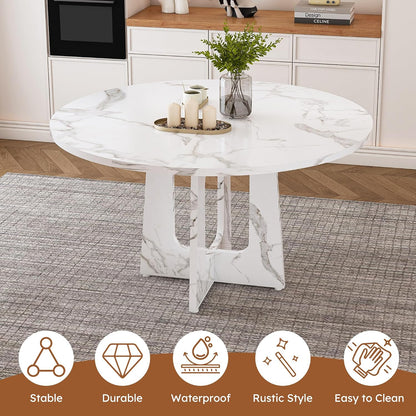 Farmhouse Marble Dining Table