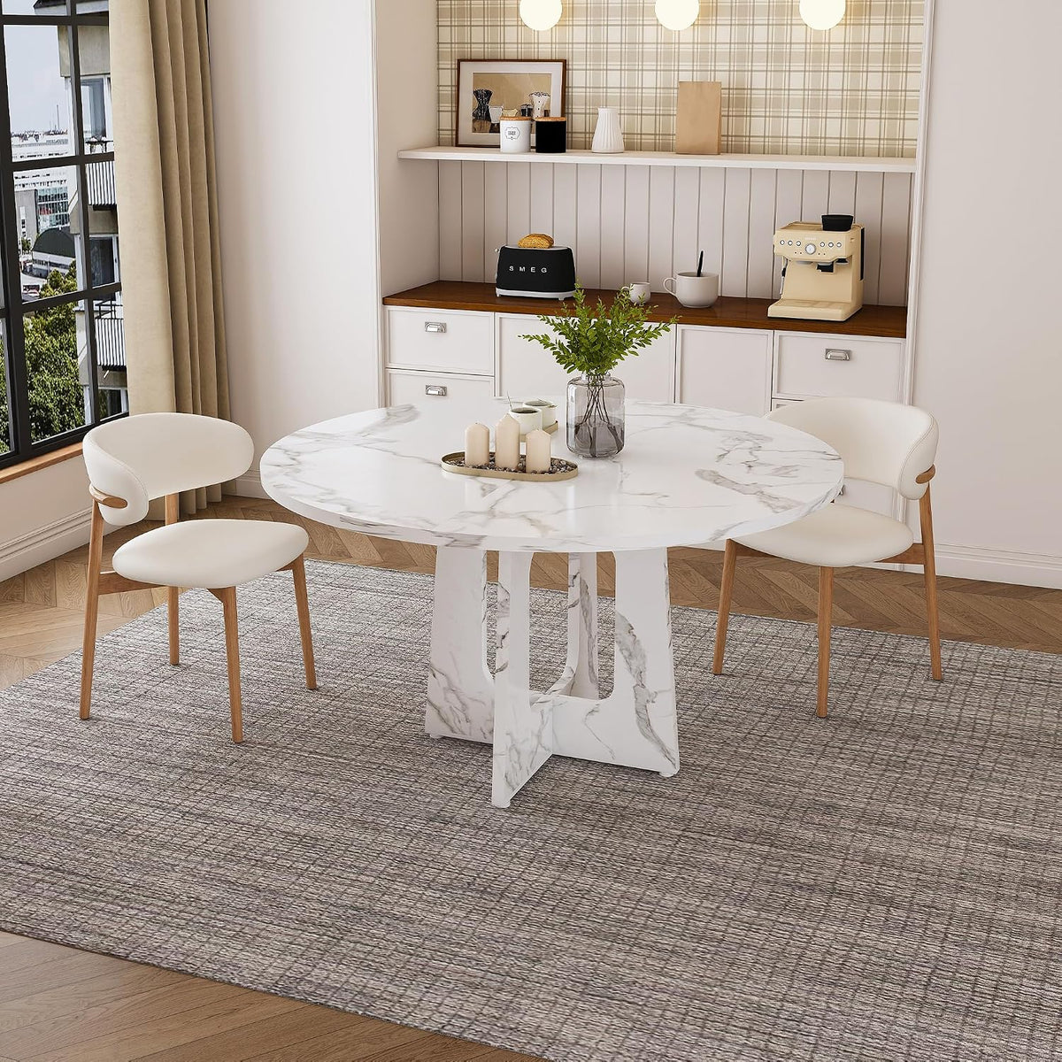 Farmhouse Marble Dining Table